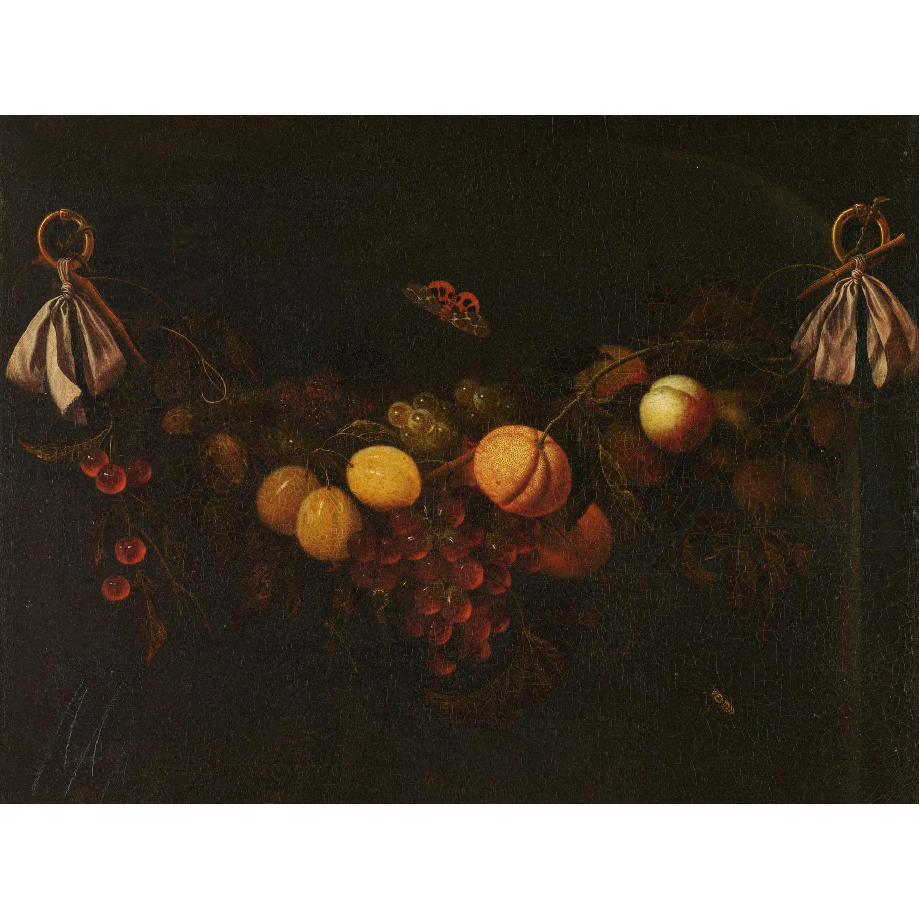 Artery8 Borman Festoon of Fruits Still Life Painting Large Wall Art Poster Print Thick Paper 18X24 Inch