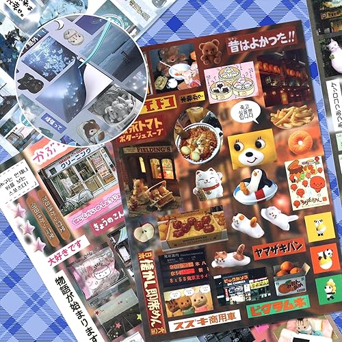 Miniatura 5 de Tmtains 990 piezas de calcomanías japonesas retro, serie de recuerdos románticos, estilo cómic, material de decoración, calcomanías estéticas