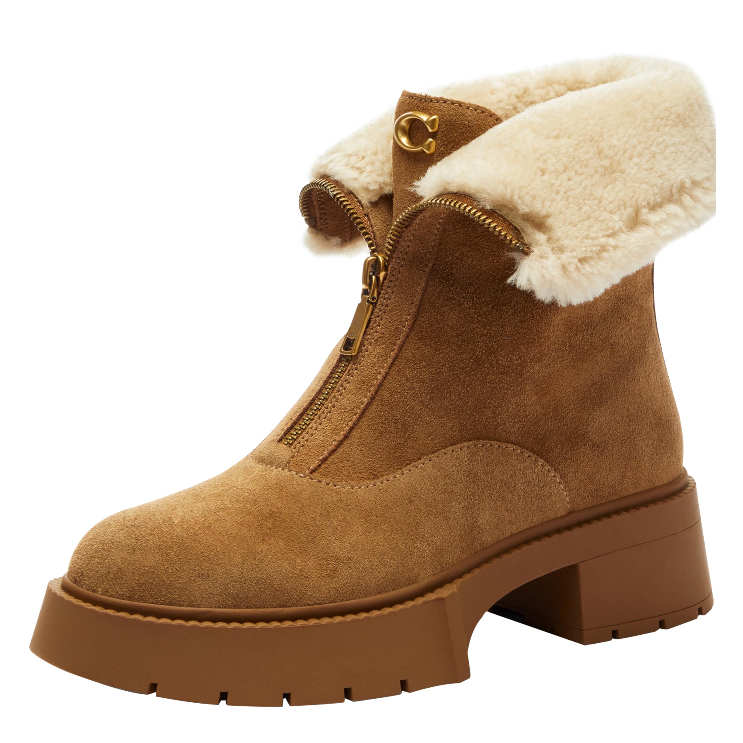 COACH womens Leah Platform Zip Bootie