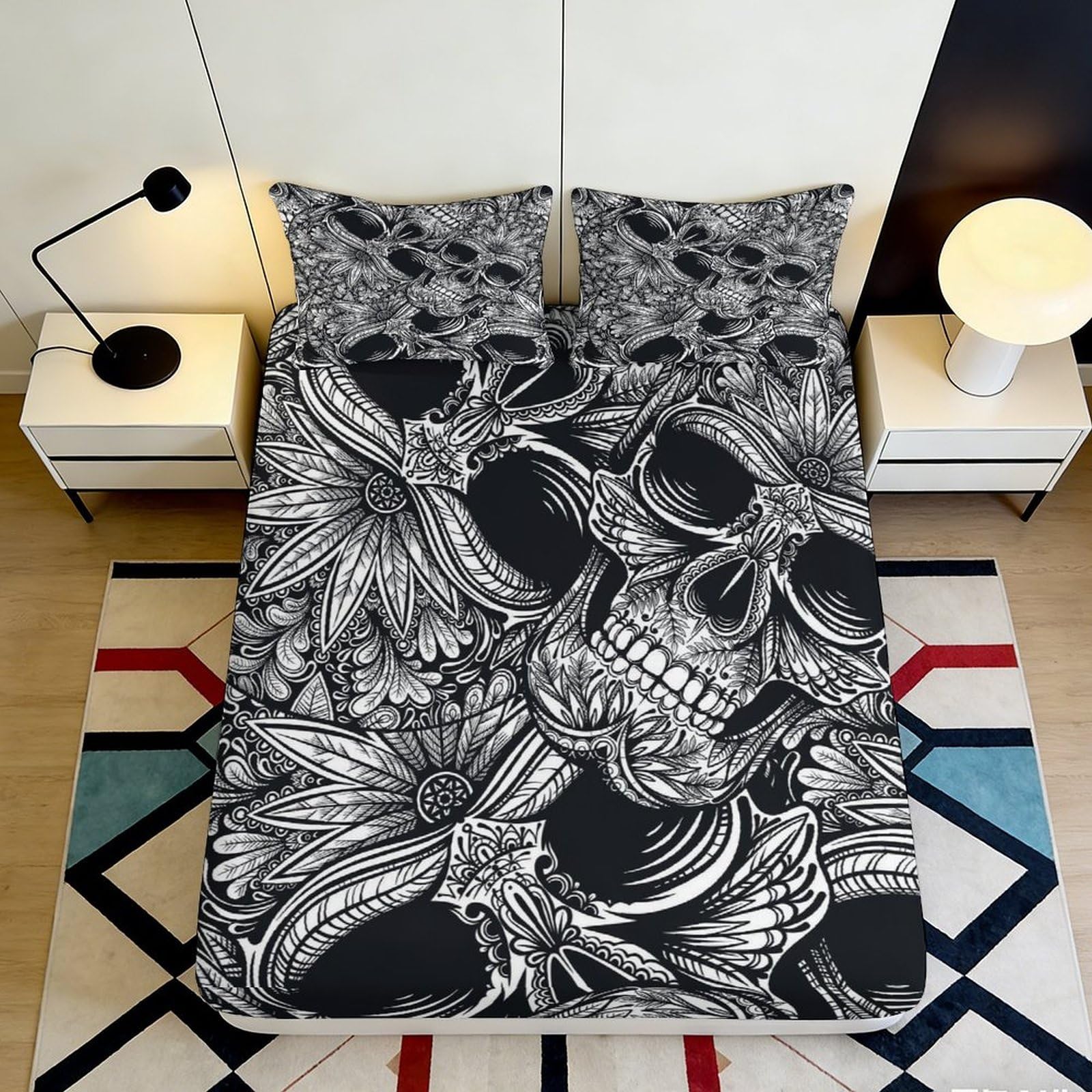 3D Printed Bowknot Fitted Sheet Microfiber Deep Pocket Non-Slip Bedroom Bedding Bow Mattress Fitted Cover Washable 160x200x25cm