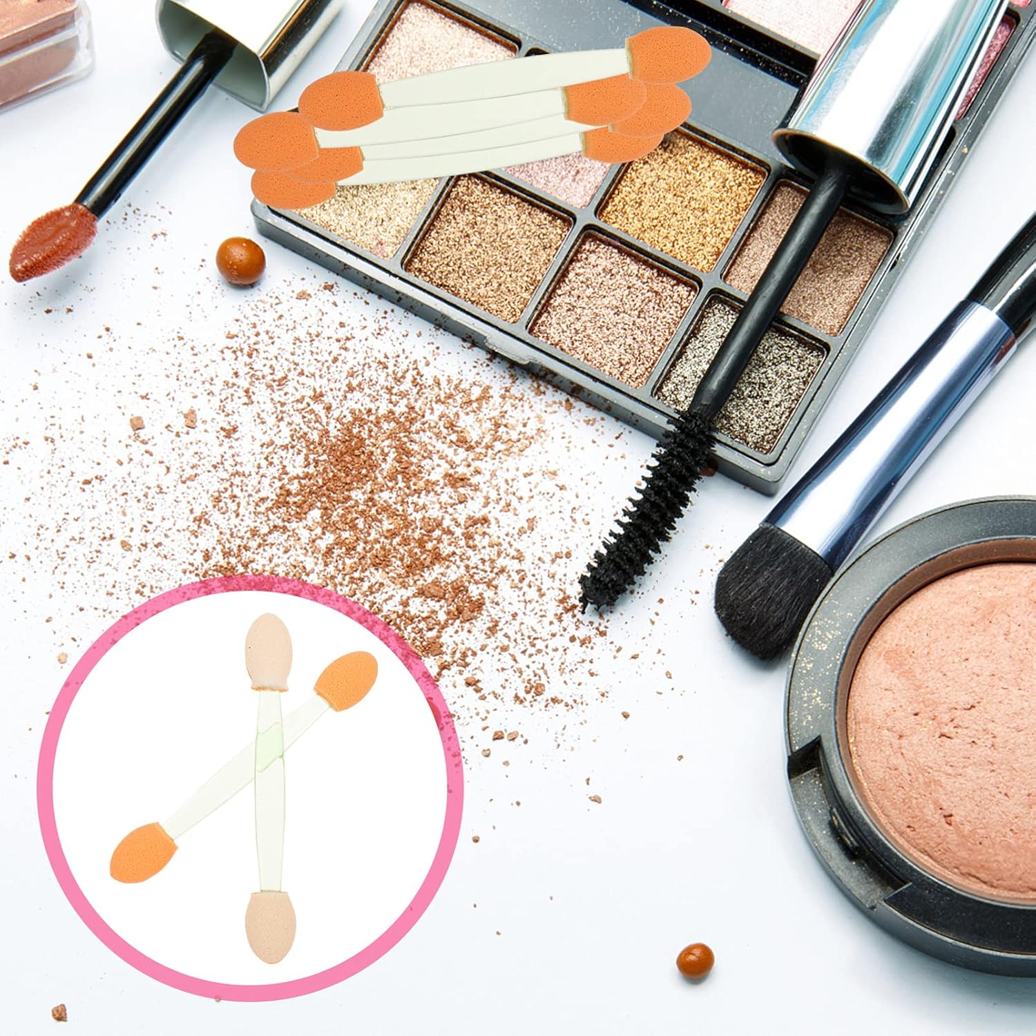 新品 正規品 Kesyoo スポンジチップ 100個 アイシャドーブラシ アイシャドー化粧ブラシ メイクブラシ 化粧ツール 両面 ダブル アイシャドウブラシ グリーン Apaesaoroque Com Br