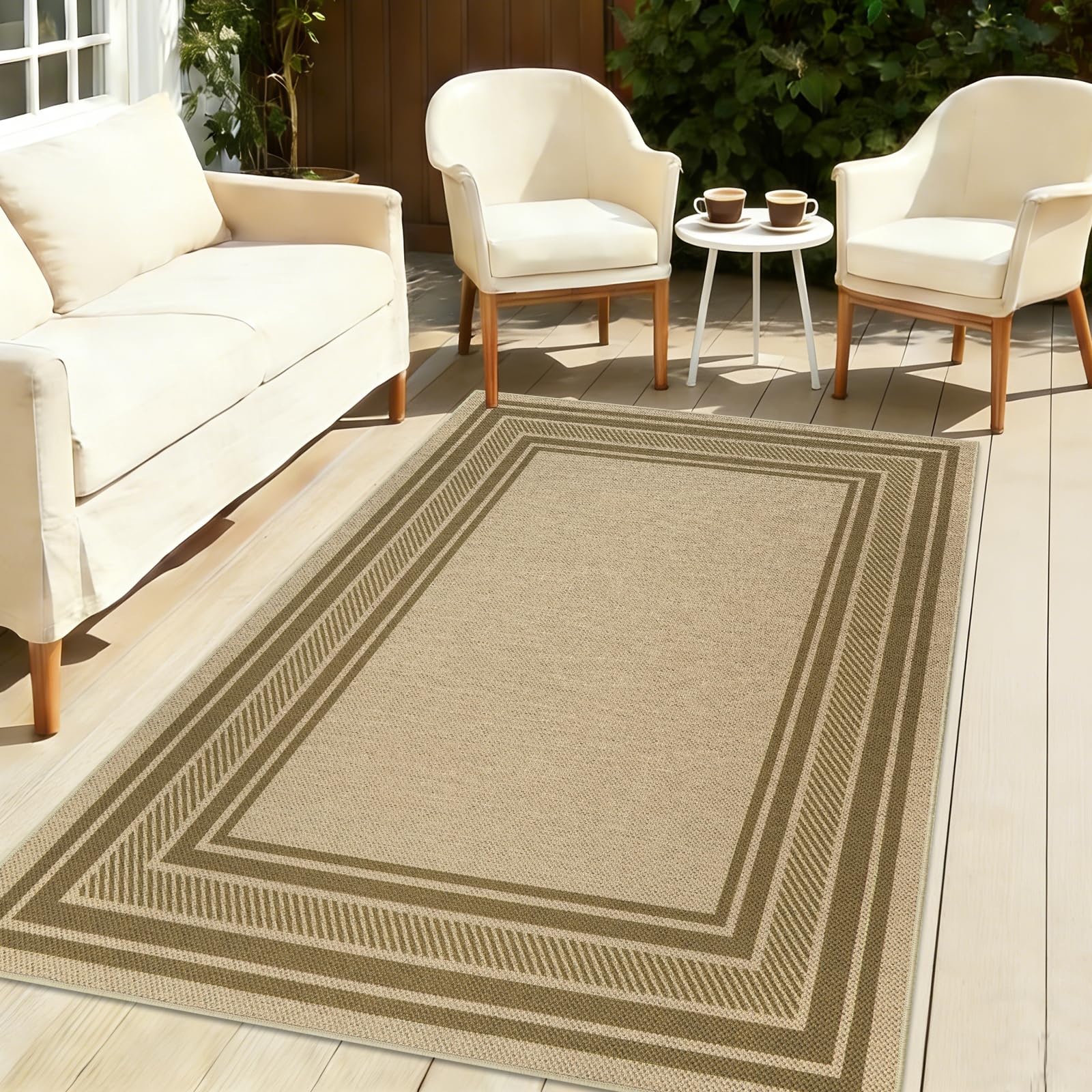 Famibay Alfombra Pasillo 80x150cm Alfombra Yute Exterior Terraza Alfombras Cocina Lavable Antideslizante Natural para Entrada Dormitorio Lavandería Balcón Marrón