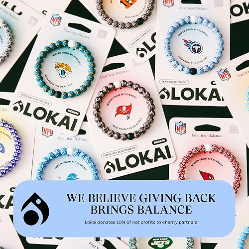 Miniatura 148 de Lokai NFL Football Collection - Pulseras de cuentas para hombres y mujeres, joyería de silicona, pulsera de moda para un ajuste cómodo