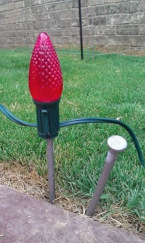 Miniatura 9 de Novelty Lights Cuerda magnética de Navidad C9 de 250 pies para exteriores, base intermedia (C9E17), espaciado de 6 pulgadas, alambre verde