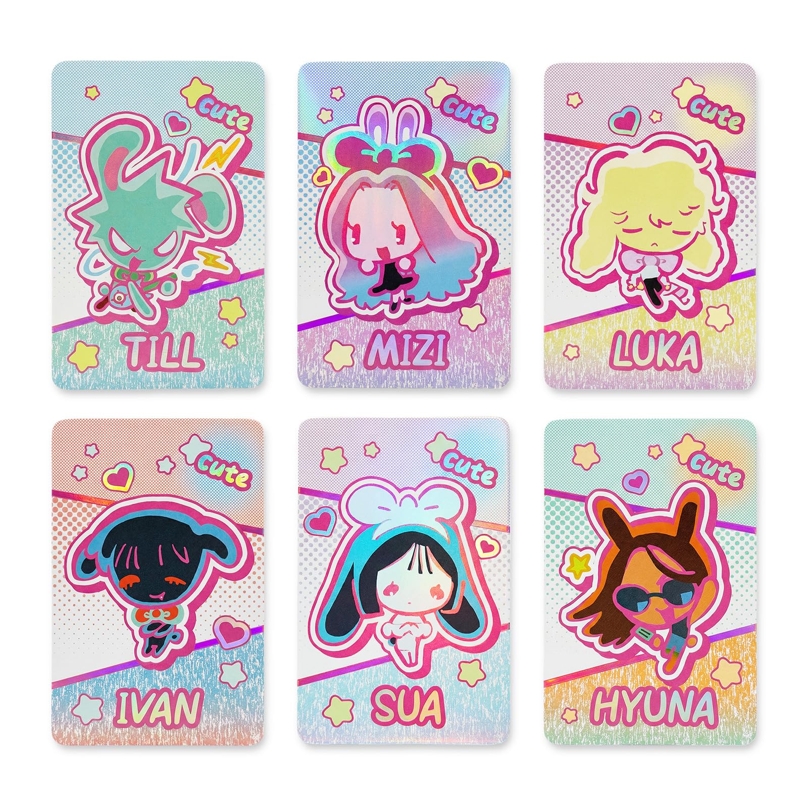 Alien Stage Chibi Rabbit Series 6 Unique Collectible Holographic Cards, Officially Licensed Anime ALNST Merch for Fans and Collectors