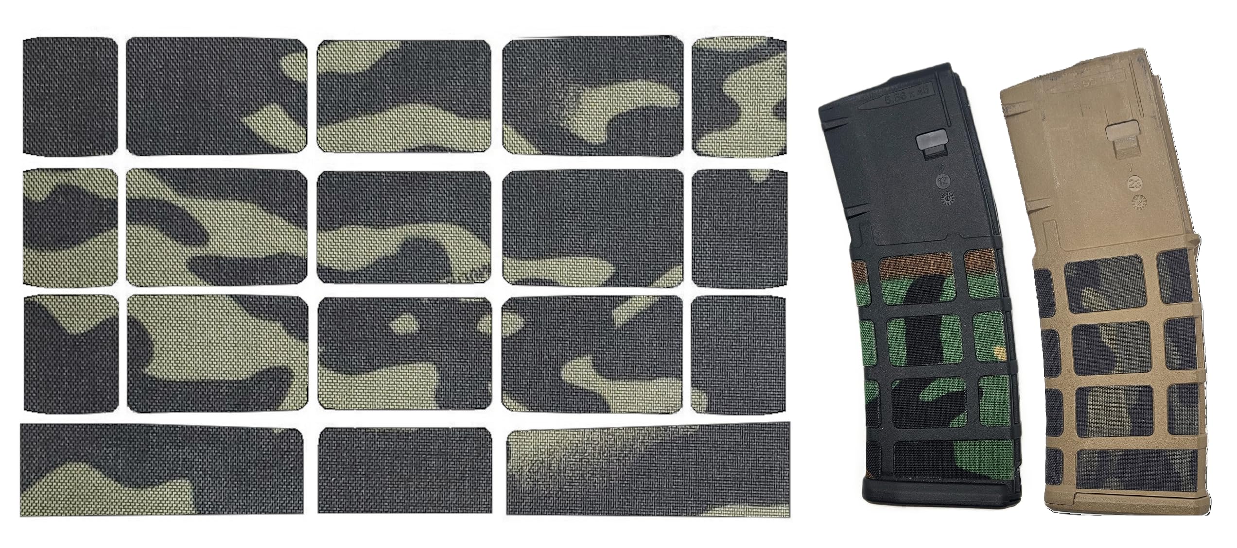 Dangerfield Arms TackGear Wrap Cordura P Mag Grip Enhancement Wrap Adhesive Decal (Multicam Black)