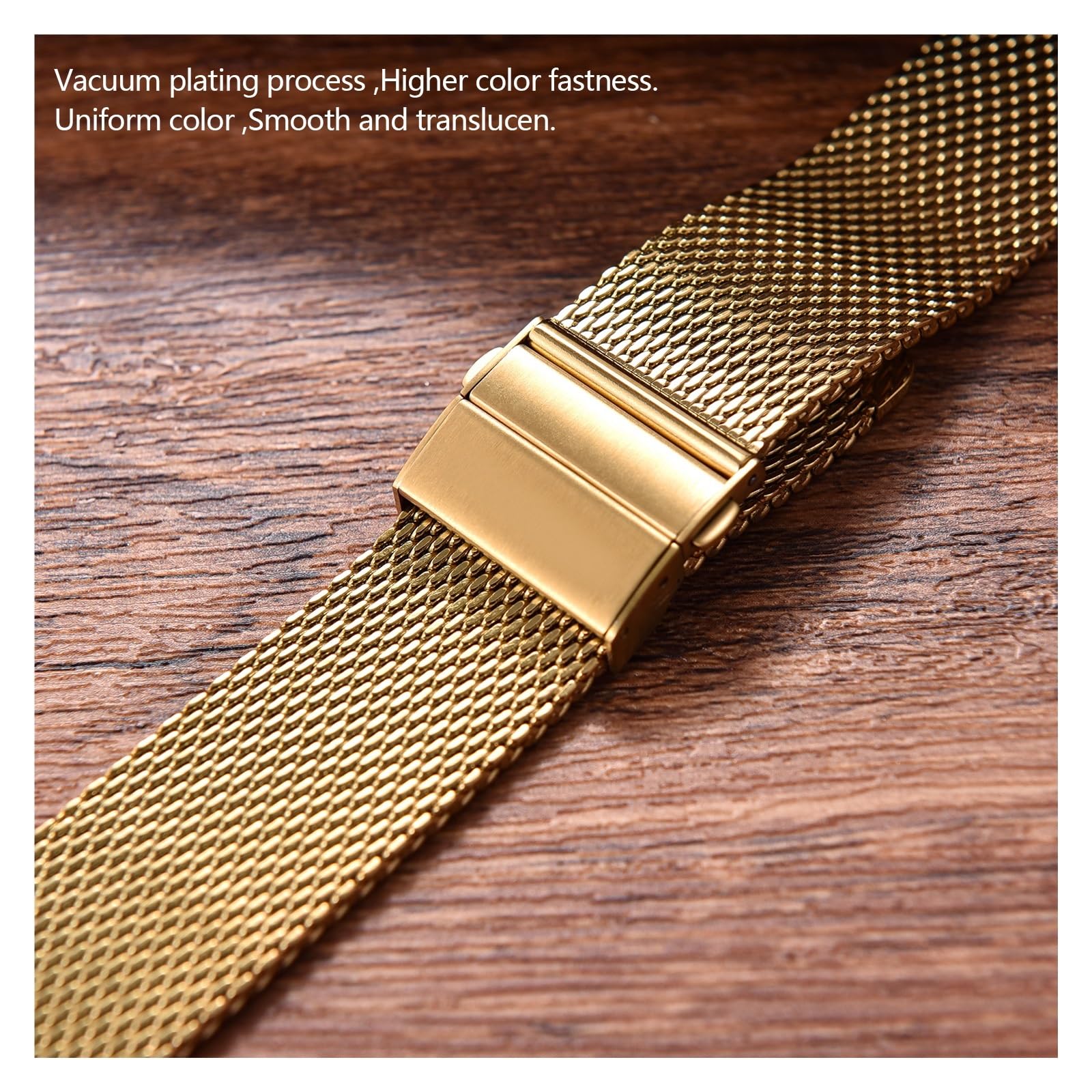 Correa de reloj de malla de acero inoxidable para hombres y mujeres, pulsera fina de liberación rápida de 18mm, 20mm y 22mm, correas de Metal