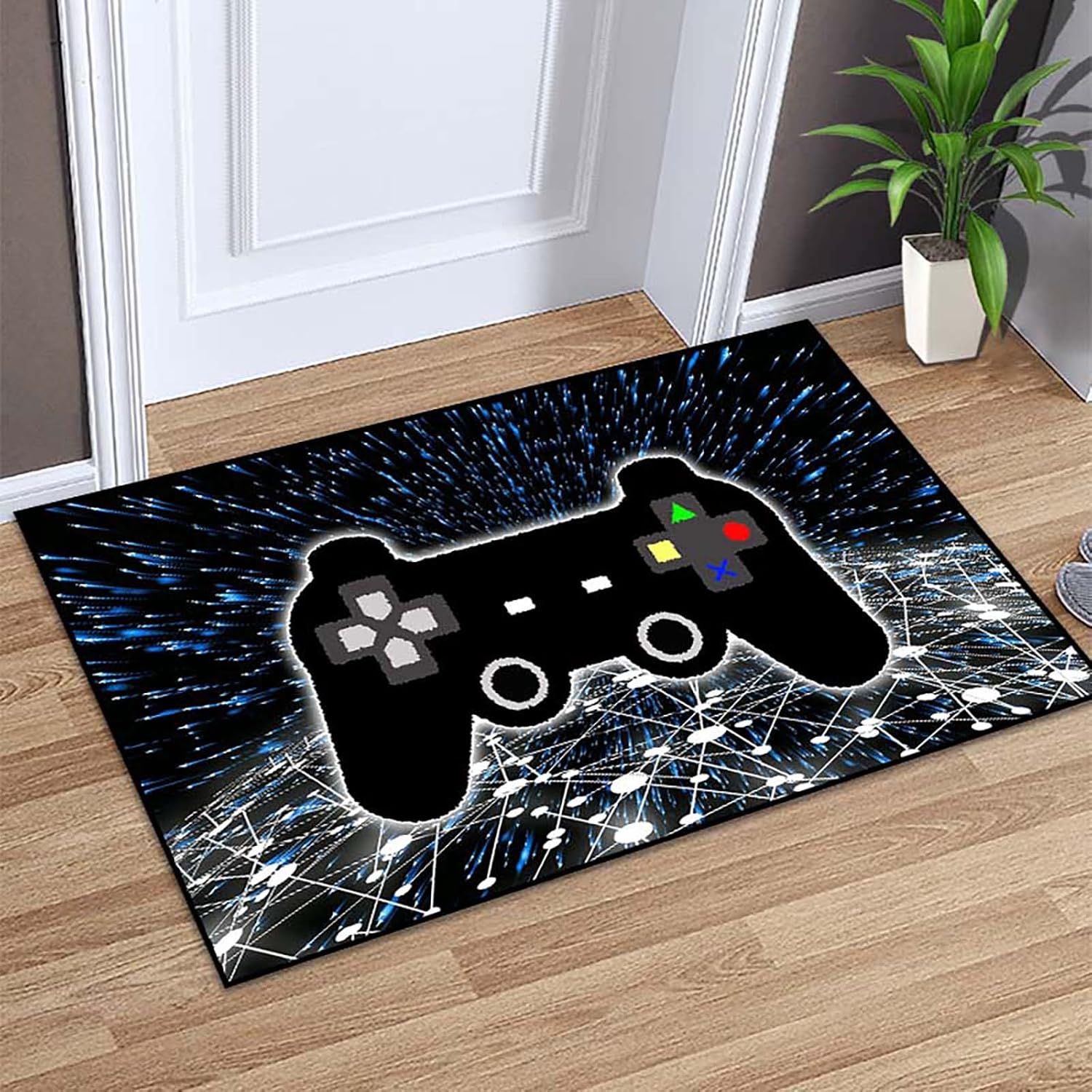 Gamer Controller Area Rugs for Teen Boys Game Bedroom