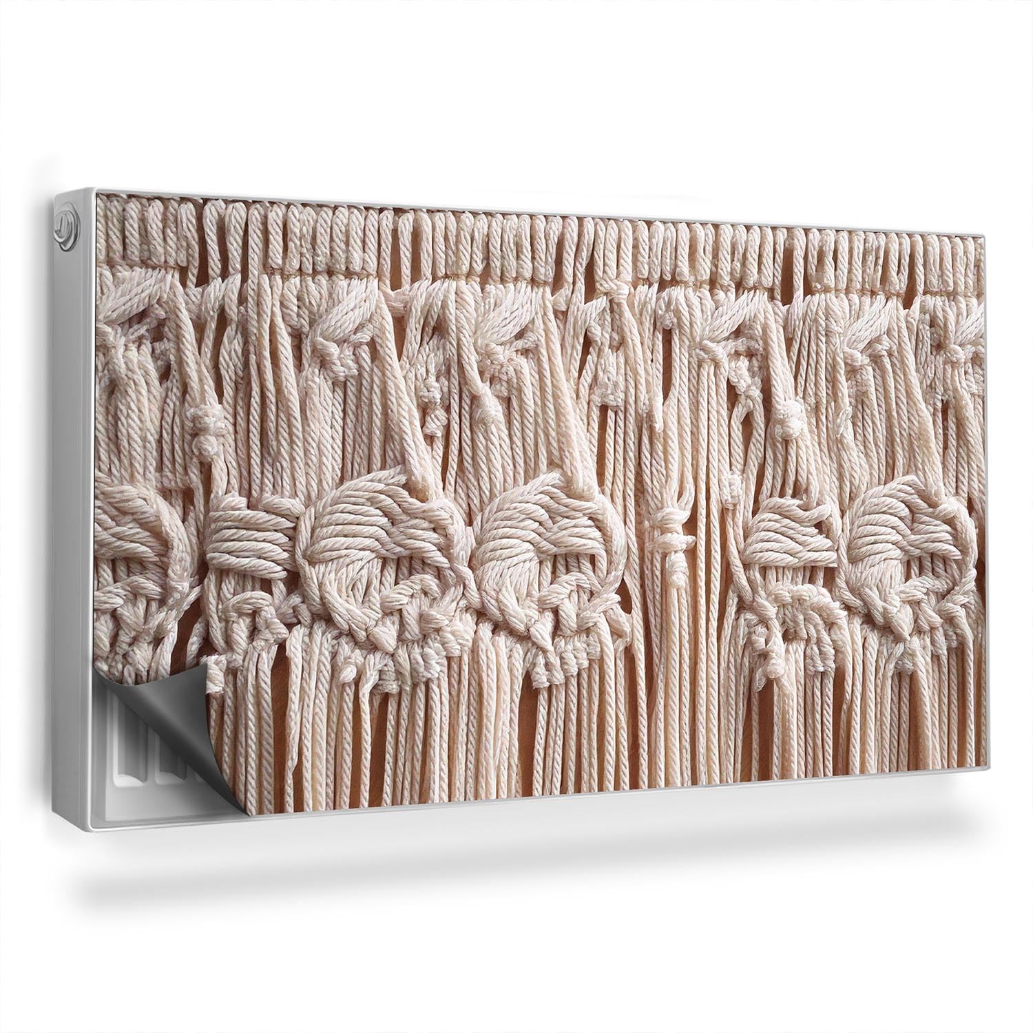 Tapis Design pour Radiateurs Macramé Blanc Ambiance Bohème Chic