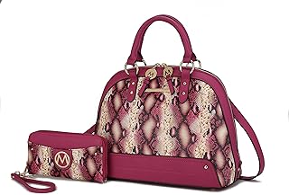 MKF Collection Satchel Bag for Women & Wristlet Wallet Purse, Top Handle Tote, Shoulder Handbag