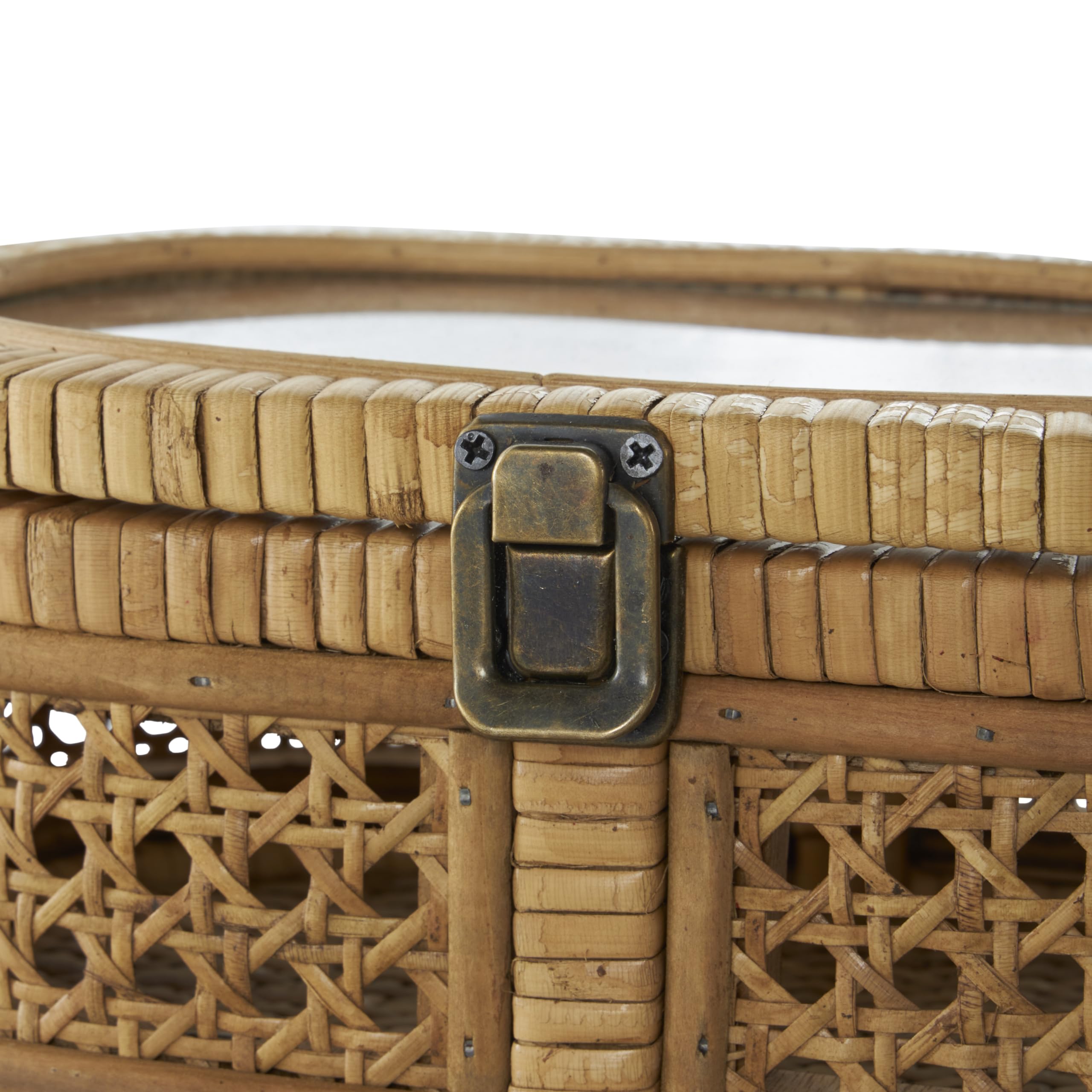 Amazon.com: Deco 79 Rattan Handmade Decorative Box Wrapped Oval