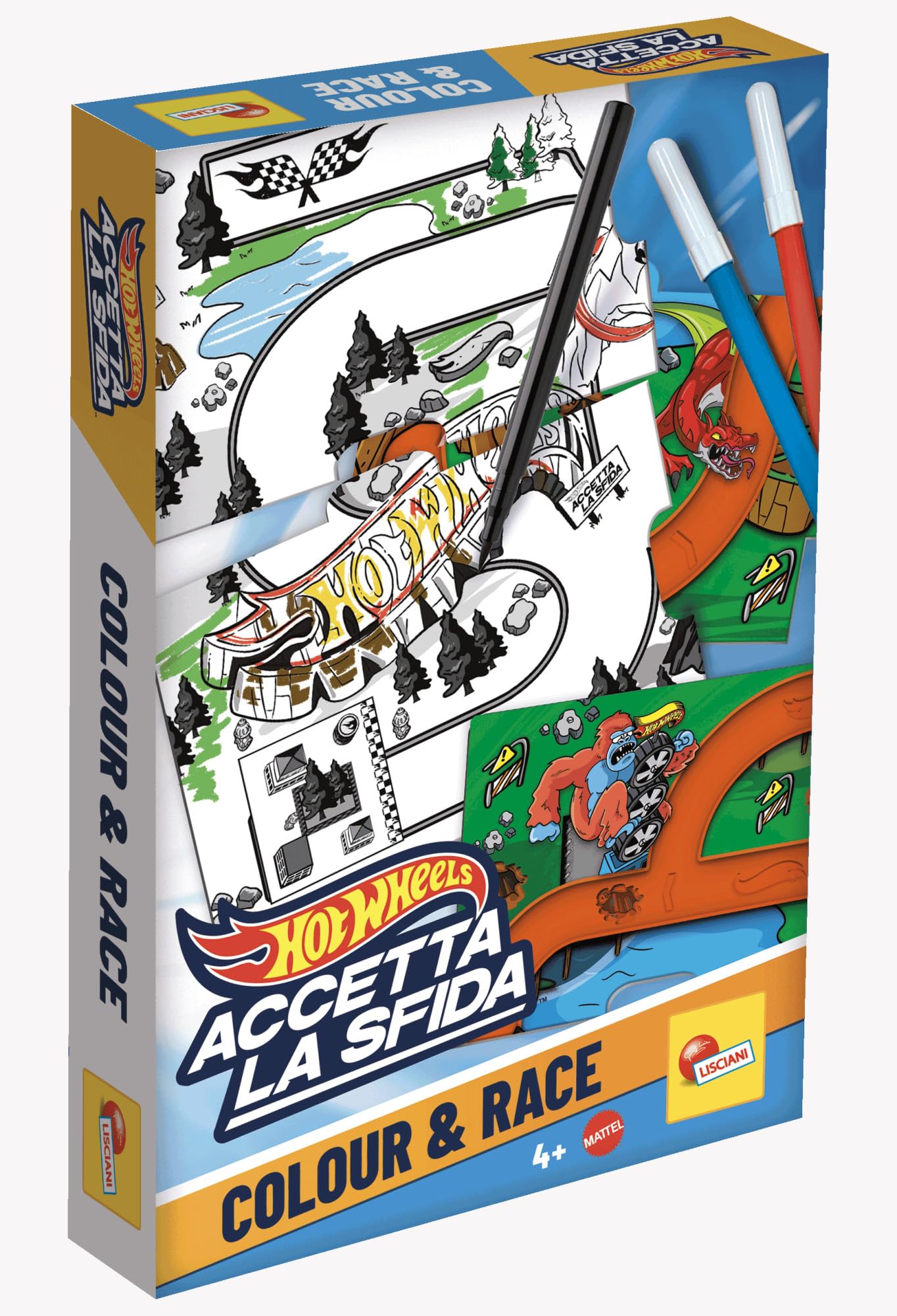 Hot Wheels Uovissimo – Set Regalo di Pasqua con Lanciatore e Veicolo, Giochi Race & Colour, Mini Basket, Racchette e Sticker, Giocattolo per Bambini 3, JTC26