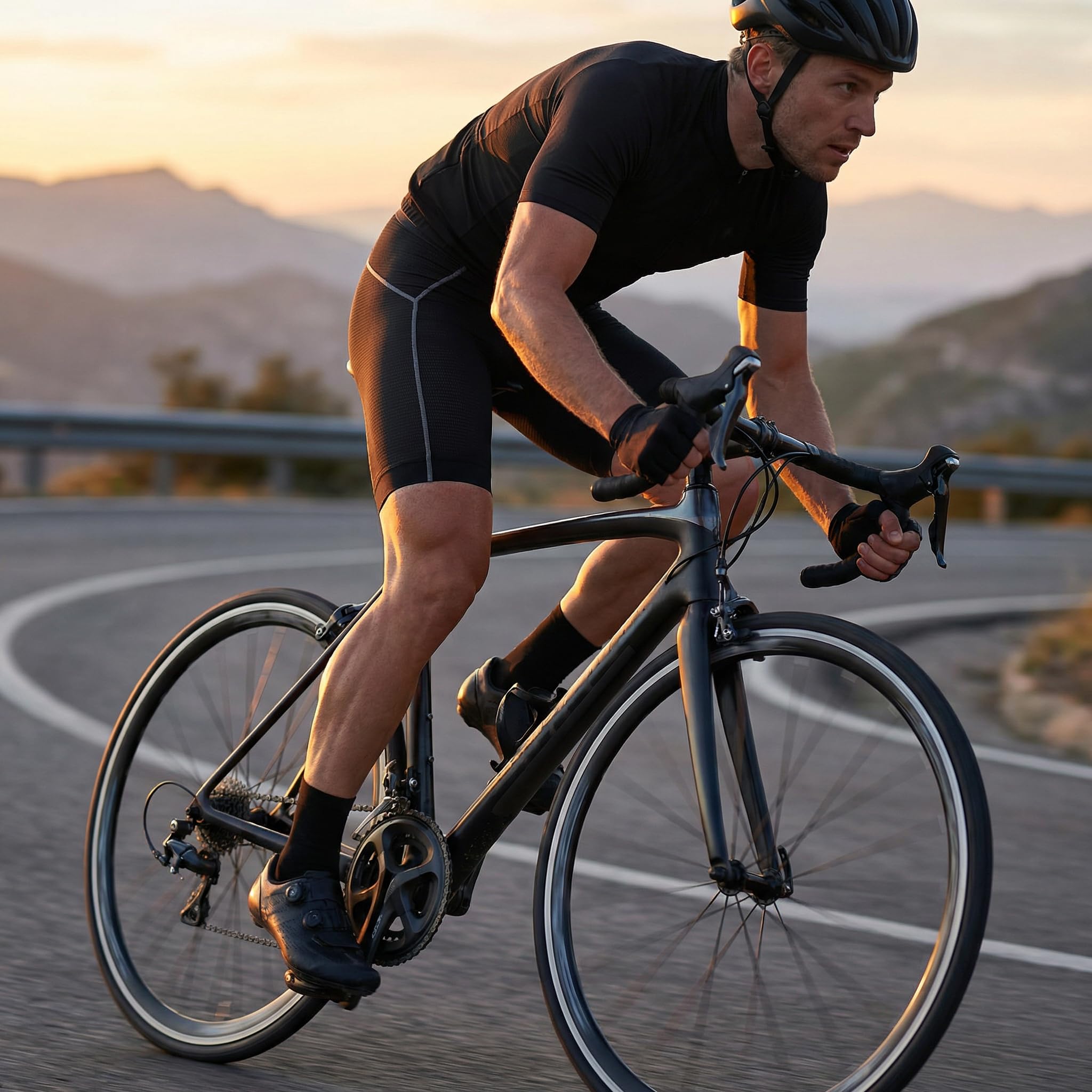 Culotte Ciclismo Hombre Acolchado Bicicleta MTB Pantalon Ciclista para Ropa Secado Rápido Alta Elasticidad