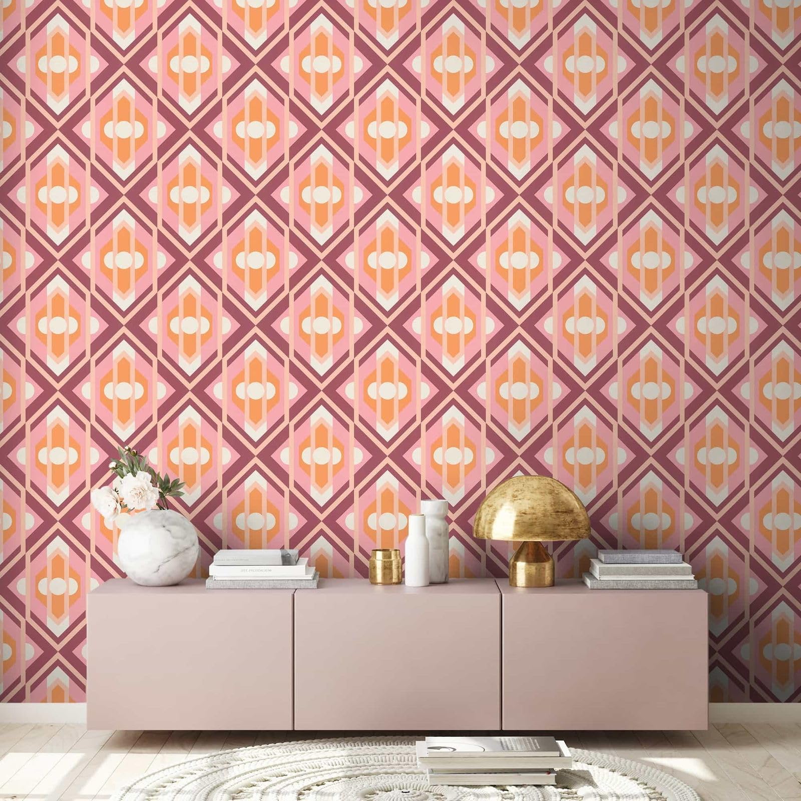 A.S. Création Retro behang jaren 70 - behang vintage bloemen bruin oranje geel crème - A.S. Création vliesbehang Retro Chic 395393-8,50 m x 0,53 m - Made in Germany