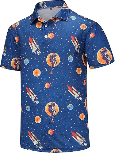 Camisas de golf para hombre, ajuste seco, manga corta, camisa de golf para hombre, rendimiento que absorbe la humedad, camisas polo de golf