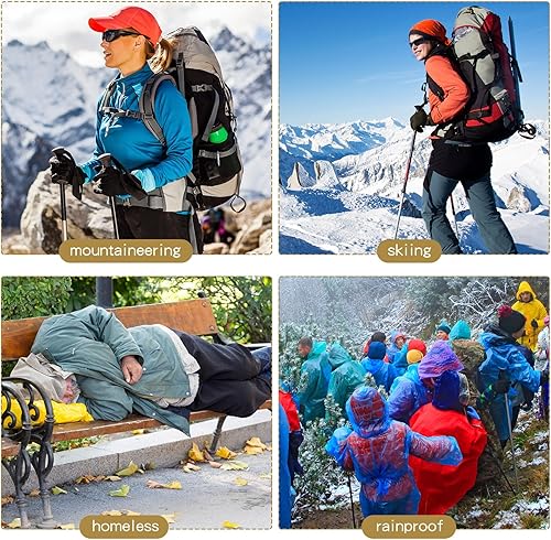 Miniatura 5 de Manta de emergencia a granel Mylar supervivencia térmica, paquete de mantas reflectantes de lámina plateada para frío al aire libre, camping,