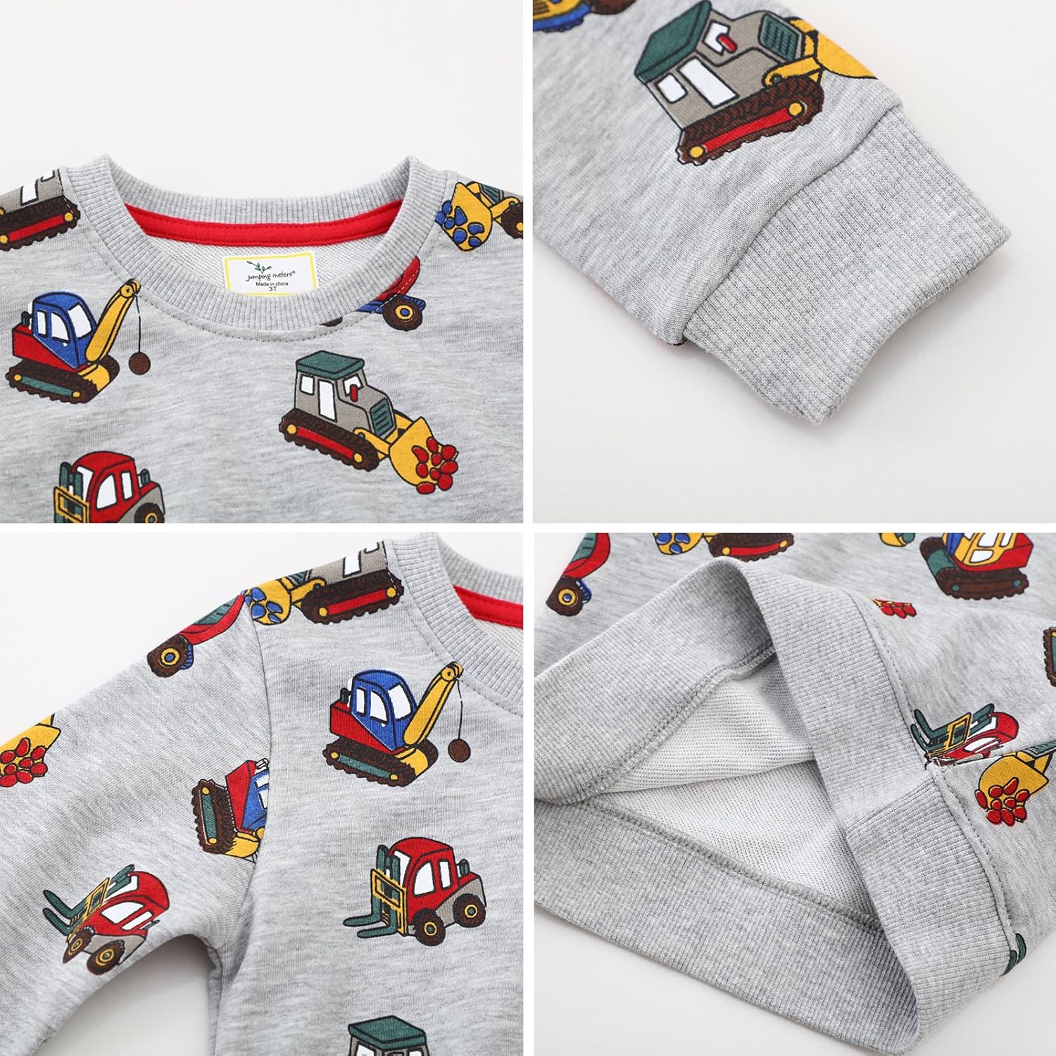 Toddler Boy Long Sleeve Sweatshirt 2-6Y Boys Cotton Sweat Shirt Kids Dinosaur Truck Print Sweater Pullover Tops - Image 4