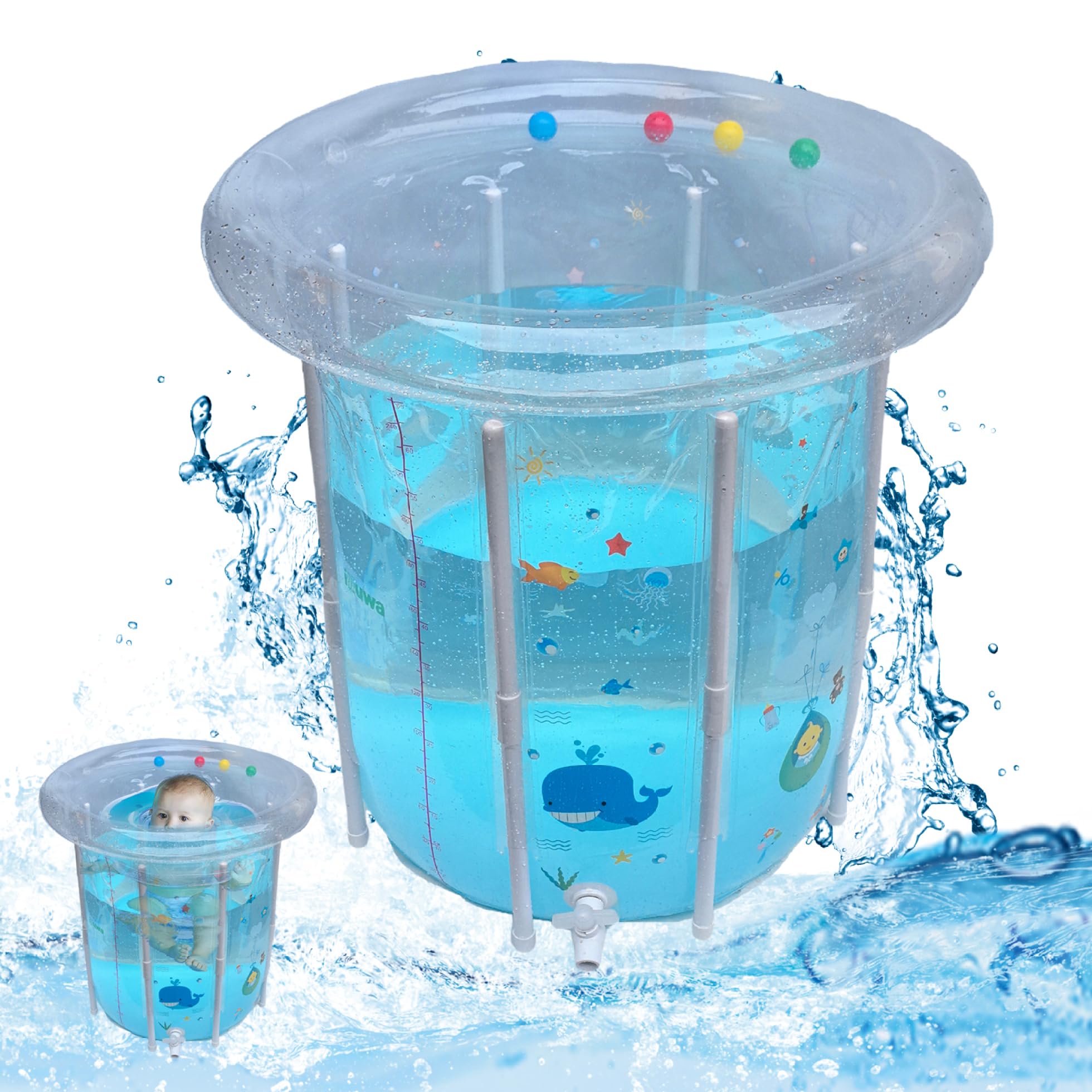 Piscine pour bébé motif dessin animé pour rafraîchir les enfants au jardin