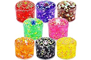 8 Pack Funny Slime Crystal Clear Slime Kit