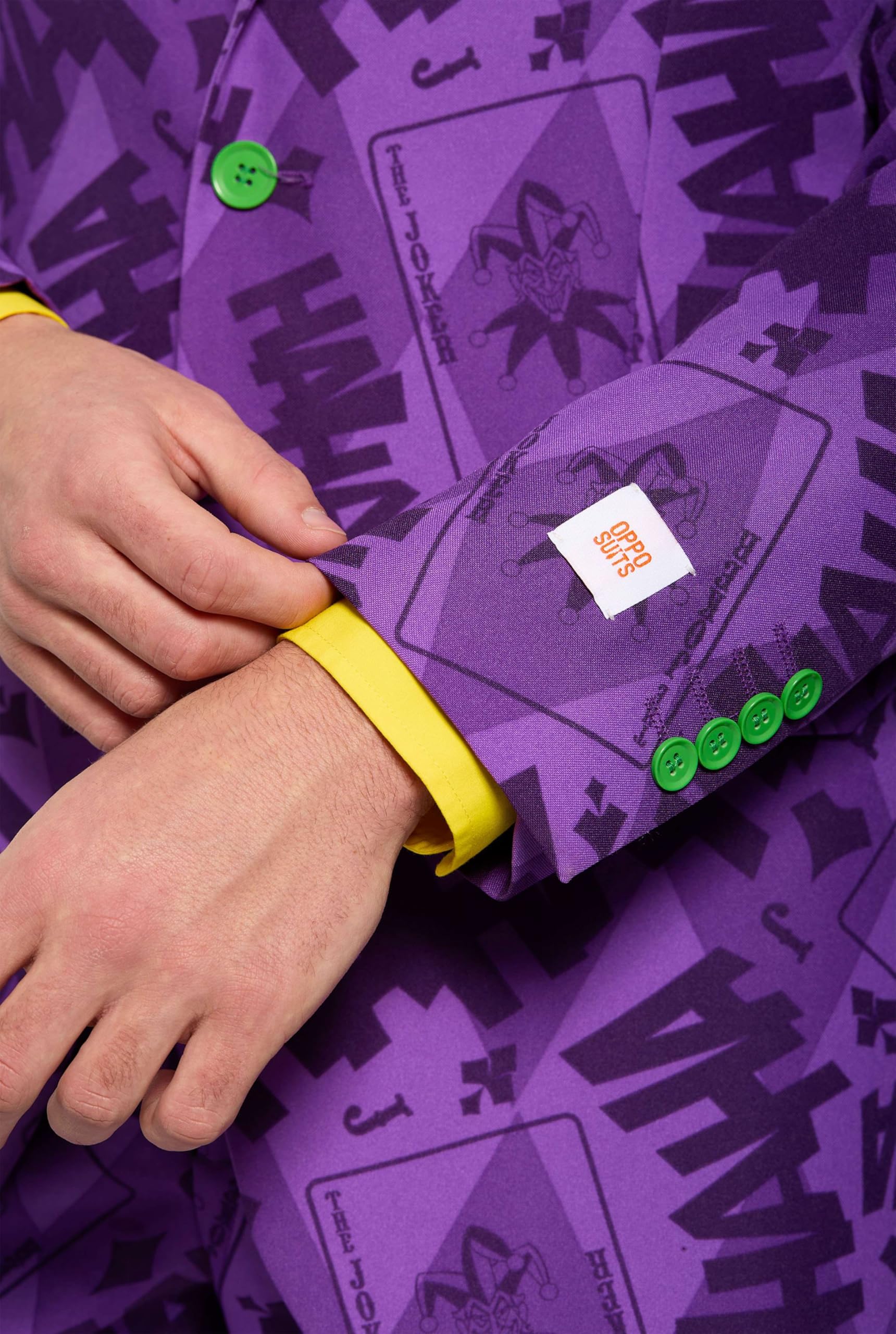 OppoSuits Konzessioniert Superheld Halloween Anzüge für Herren - Komplettes Set: Jackett, Hose und Krawatte,violett ,50
