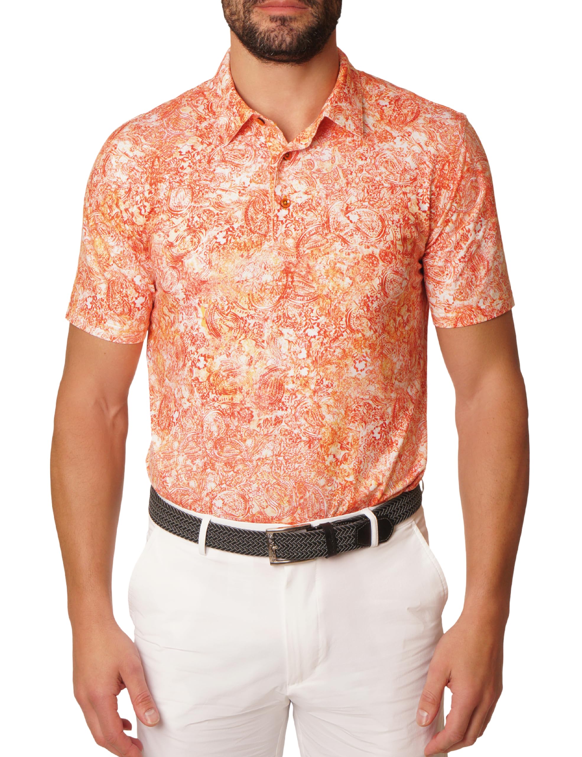 Robert GrahamMen's Beatty Short Sleeve Knit Polo Shirt Beatty Short-sleeve Polo Shirt