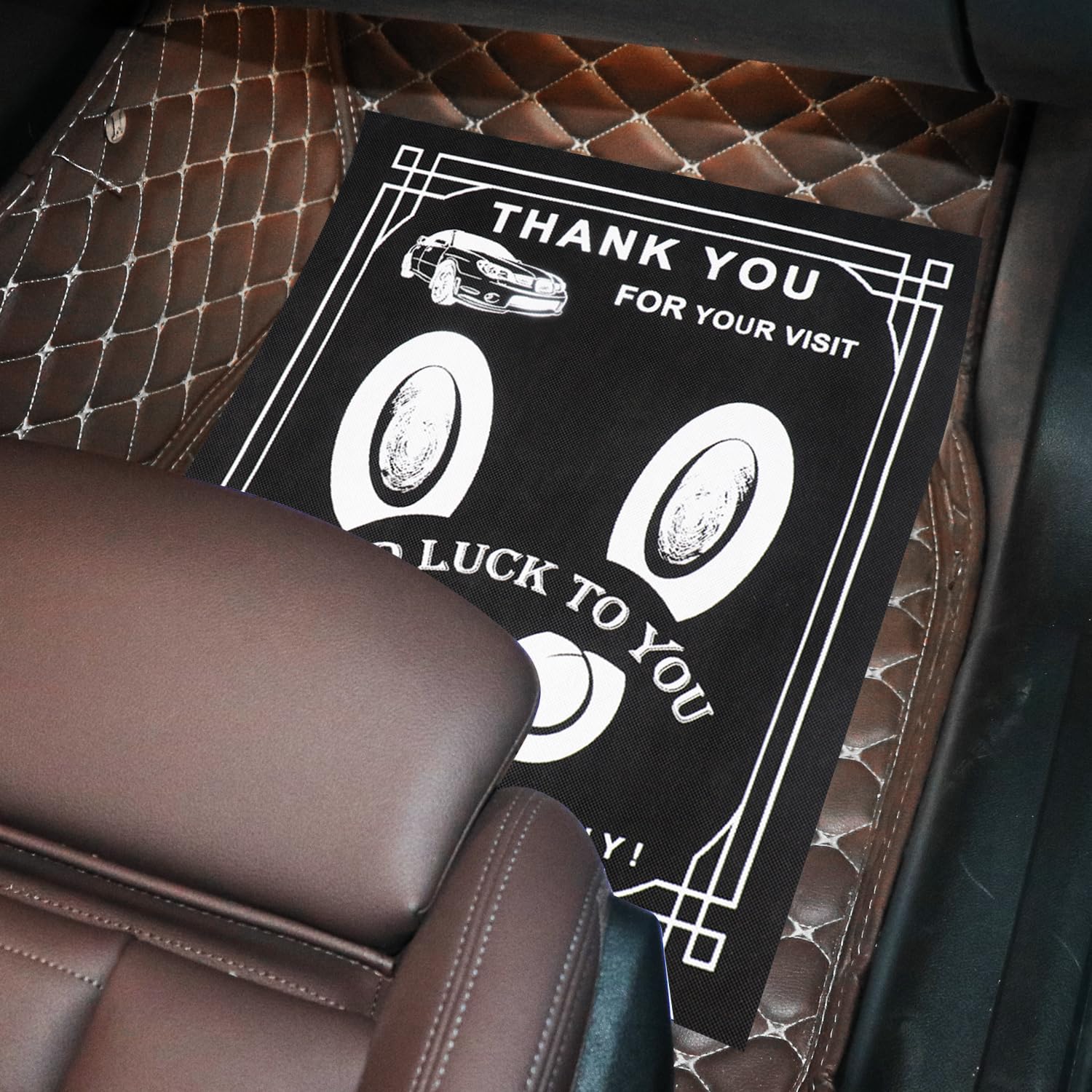 RUENXG 50-Pack Black Disposable Car Floor Mats 19 6x15 7 Inch Heavy-Duty Automotive Protectors for Car Wash Detailing — view 5