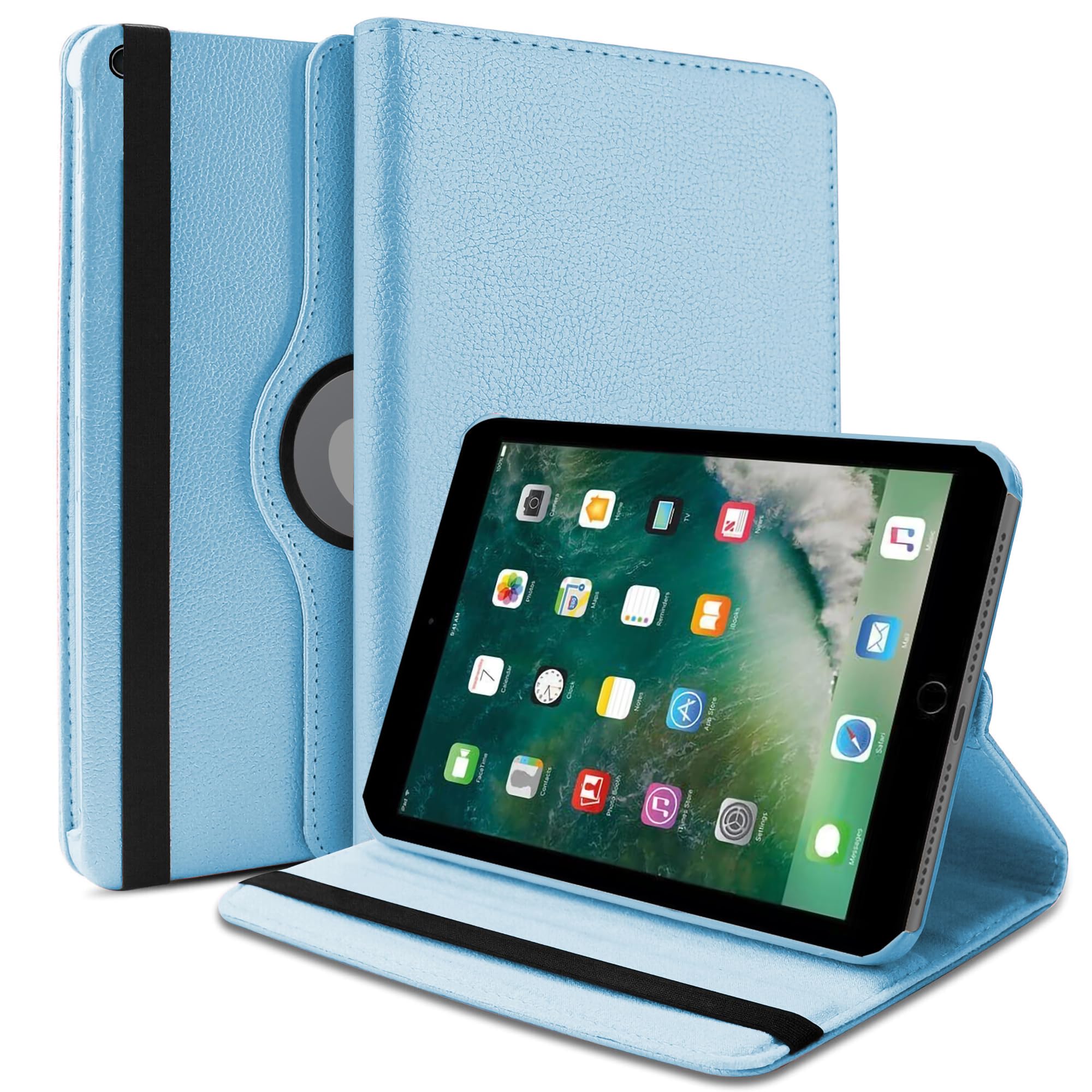 TGK Rotating Cover for iPad 9.7 inch 5th Generation Cover 2017 [Model A1822 A1823 A1893 A1954] Sky Blue 360 Degree Stand Magnetic Smart (Auto Sleep/Wake Function) Leather Flip Case (B0716RFY69) Amazon Price History, Amazon Price Tracker