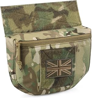 WYNEX Tactical Drop Pouch for Chest Rig, Sub Abdominal Carrying Kit Bag Utility Tool Dangler Organizer Pouch for JPC CPC AVS Vest Hook-and-Loop Add-on Pouch Patch Included