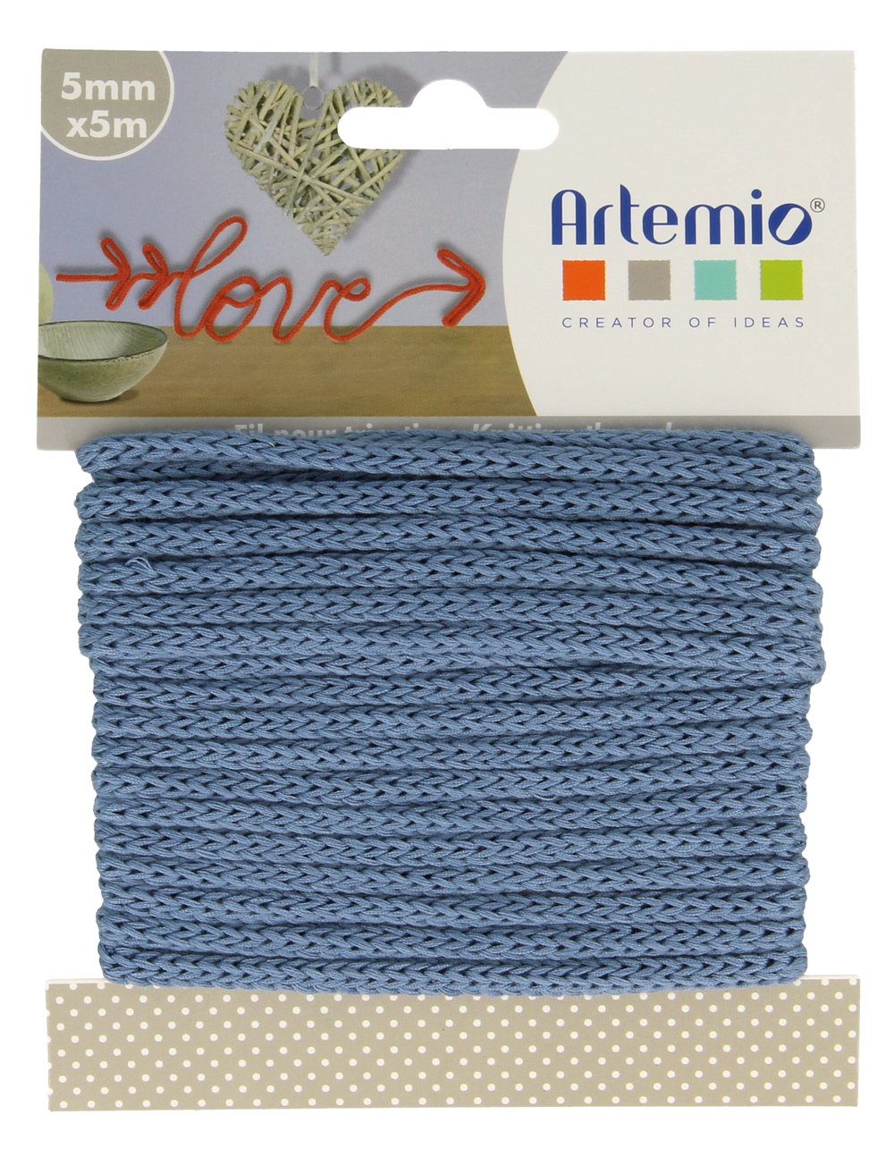 Artemio Blue Knitting Yarn 5 Mm X 5 M
