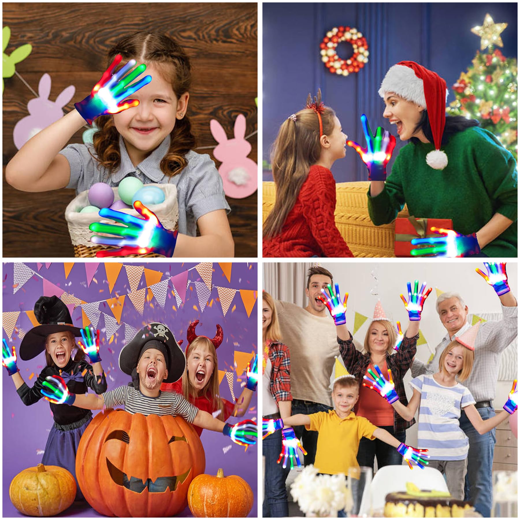 Clearance Cheap Toys LED Light Up Gloves (5 Colors!) Cool Light