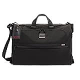 Alpha Garment Bag Tri-Fold Carry-On - Business Travel Garment Bag - Fits Suits And Gowns - Top Carry Handles - Black