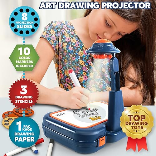 Miniatura 2 de Kit de dibujo 4-6, proyector de dibujo para niños, proyector de bocetos artísticos, dibujo y trazado, incluye 64 imágenes de proyección, bolígrafo