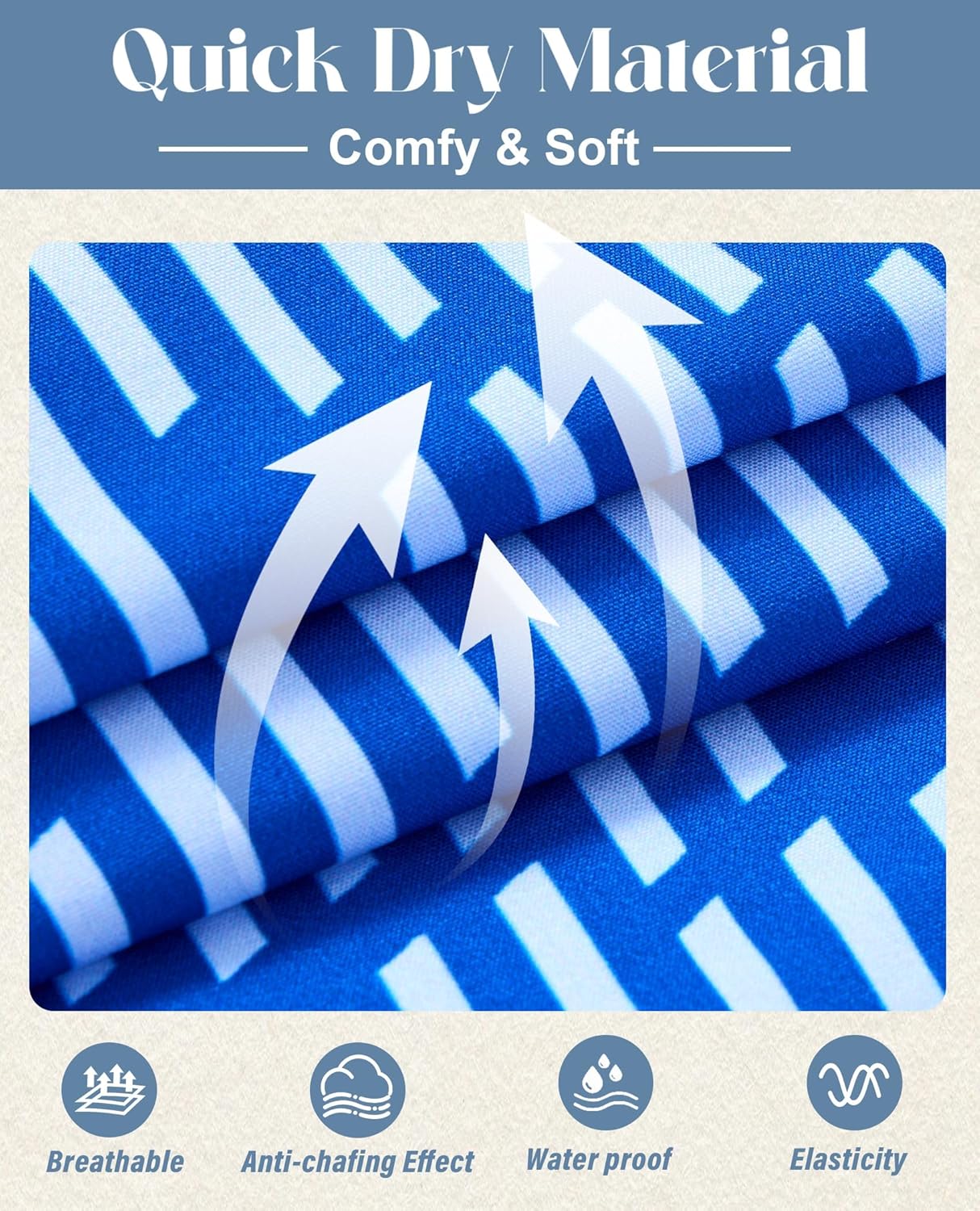 5inch Mens Swim Trunks: with Mesh Liner Lined Quick Dry Stretch Soft Comfort Beach Pool Pockets Vacation Striped - Image 3