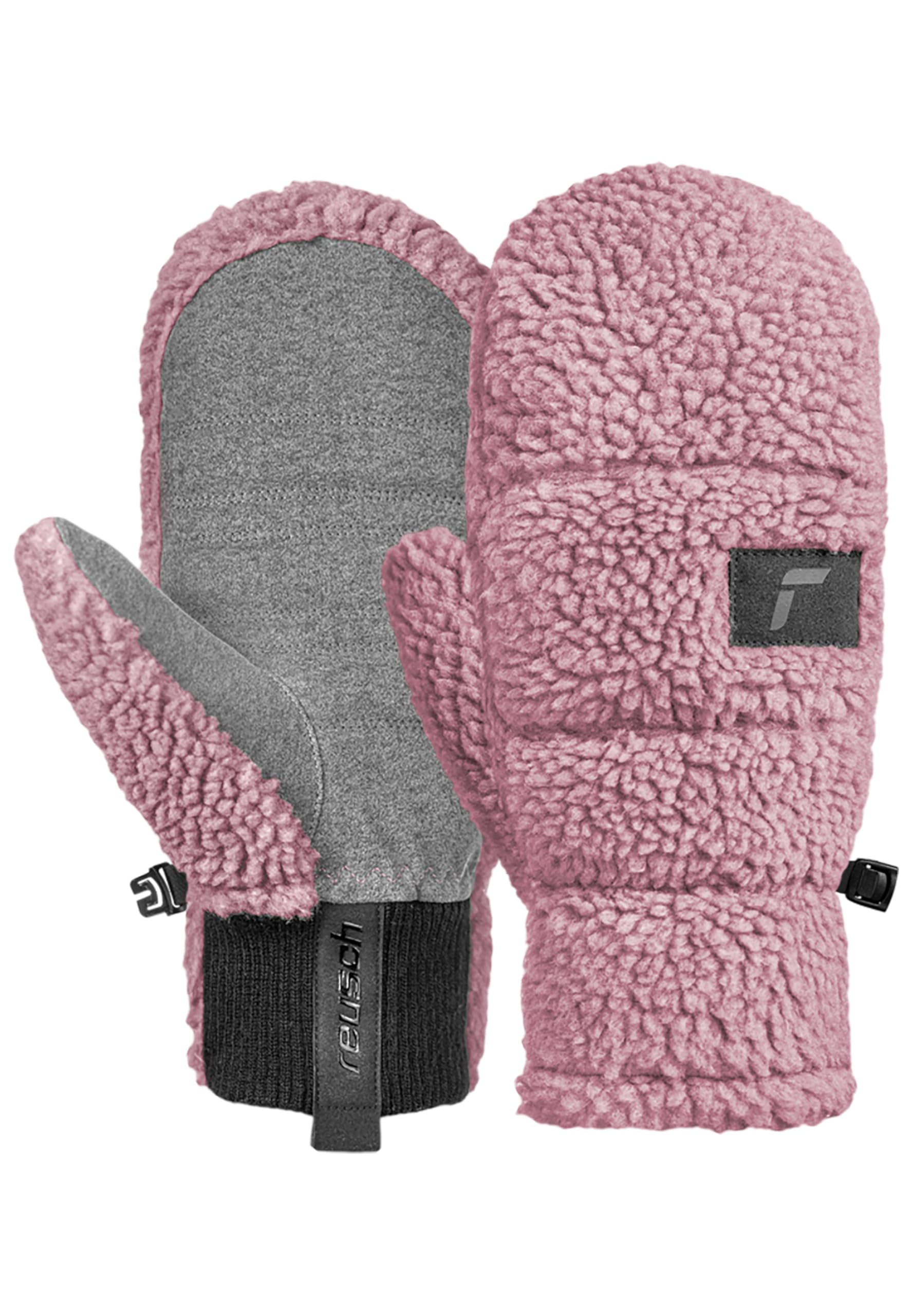 Reusch Bob Mitten Unisex Fäustlinge – Teddy-Handschuhe, Sherpa-Handschuhe für Damen & Herren mit SoftPlush, Teddy Fleece, TecFill Isolierung, warm & flauschig für Alltag & Winterspaziergänge