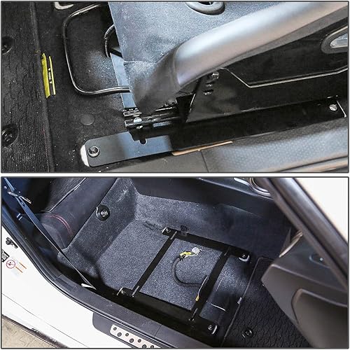 Vista 6 de DNA MOTORING SBK-LM-FRS Par de soportes de montaje para asientos tipo cubo de carreras compatibles con Scion FR-S 13-16 / Subaru BRZ 13-21, Negro