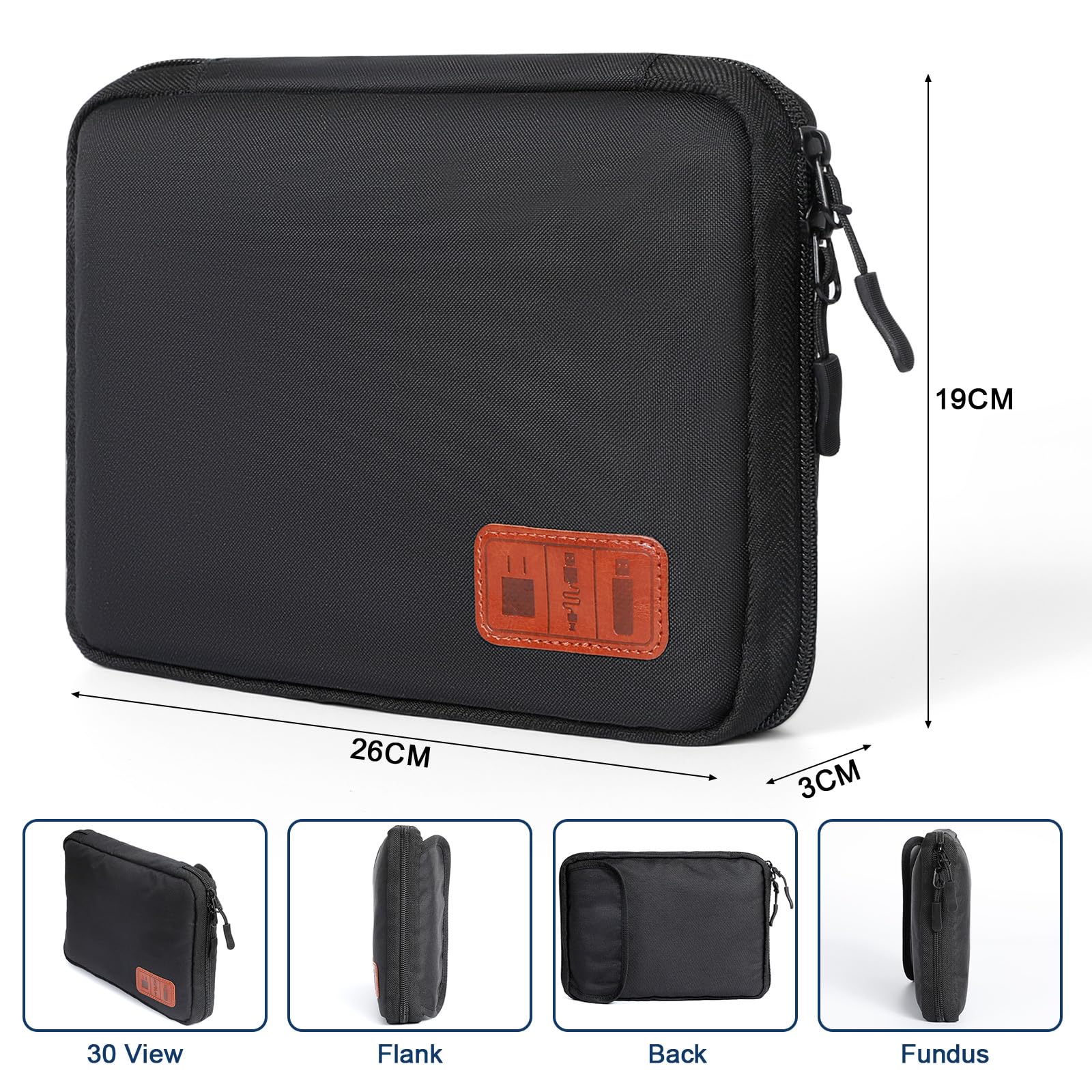Cozary Sac de Rangement de Câbles, Organisateur d'Accessoires Électroniques pour Voyage