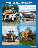 Vista 5 de Kit de pernos en U para remolque de alta resistencia para eje de remolque de 3,500 libras Ejes redondos de 2-3/8 pulgadas Perno U de 5-1/2