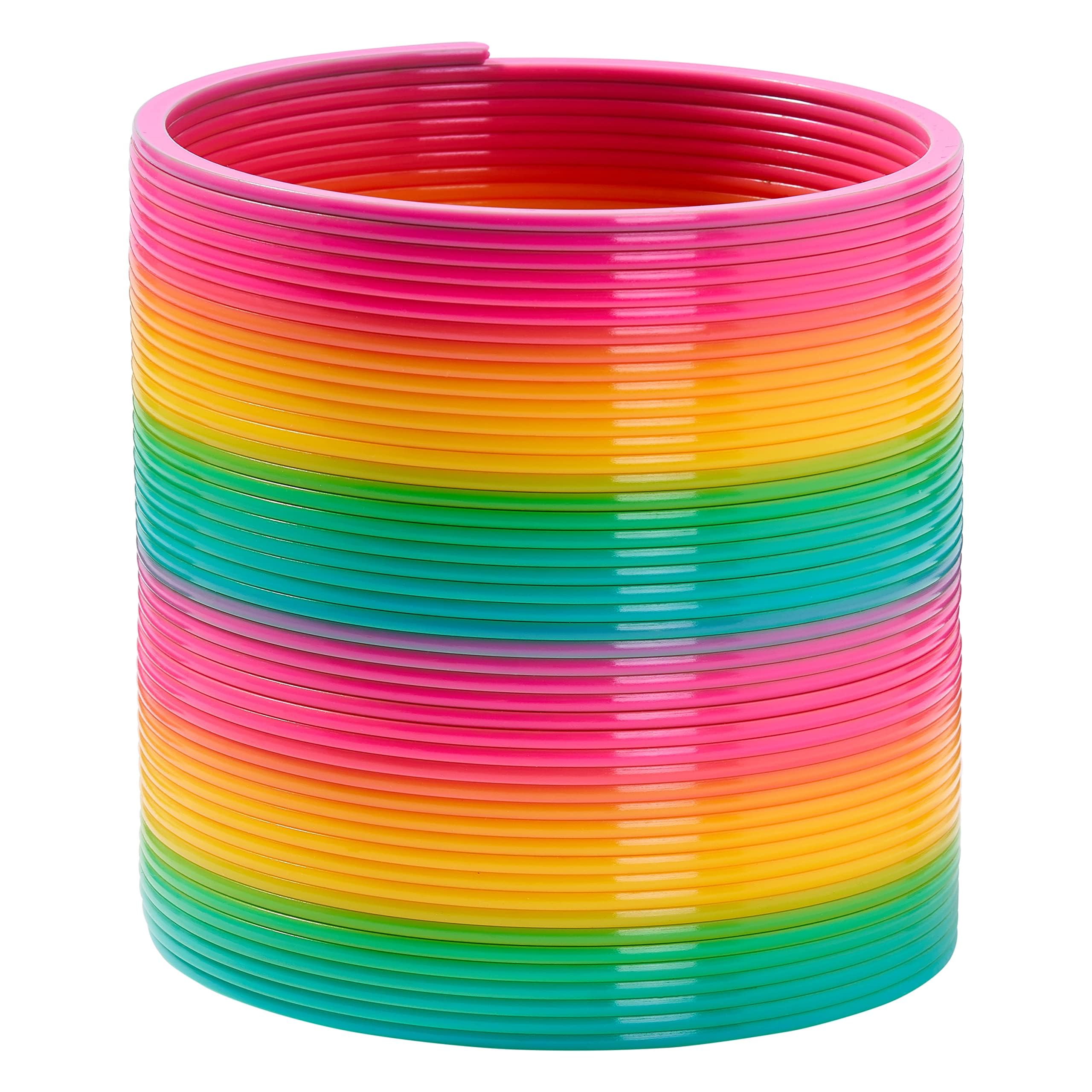 THE TWIDDLERS Géant Jouet à Ressort Arc-en-Ciel pour Enfants - XXL 15cm - Ressort Magique - Cadeau Anniversaire & de Noël pour Enfants, Garçons & Filles
