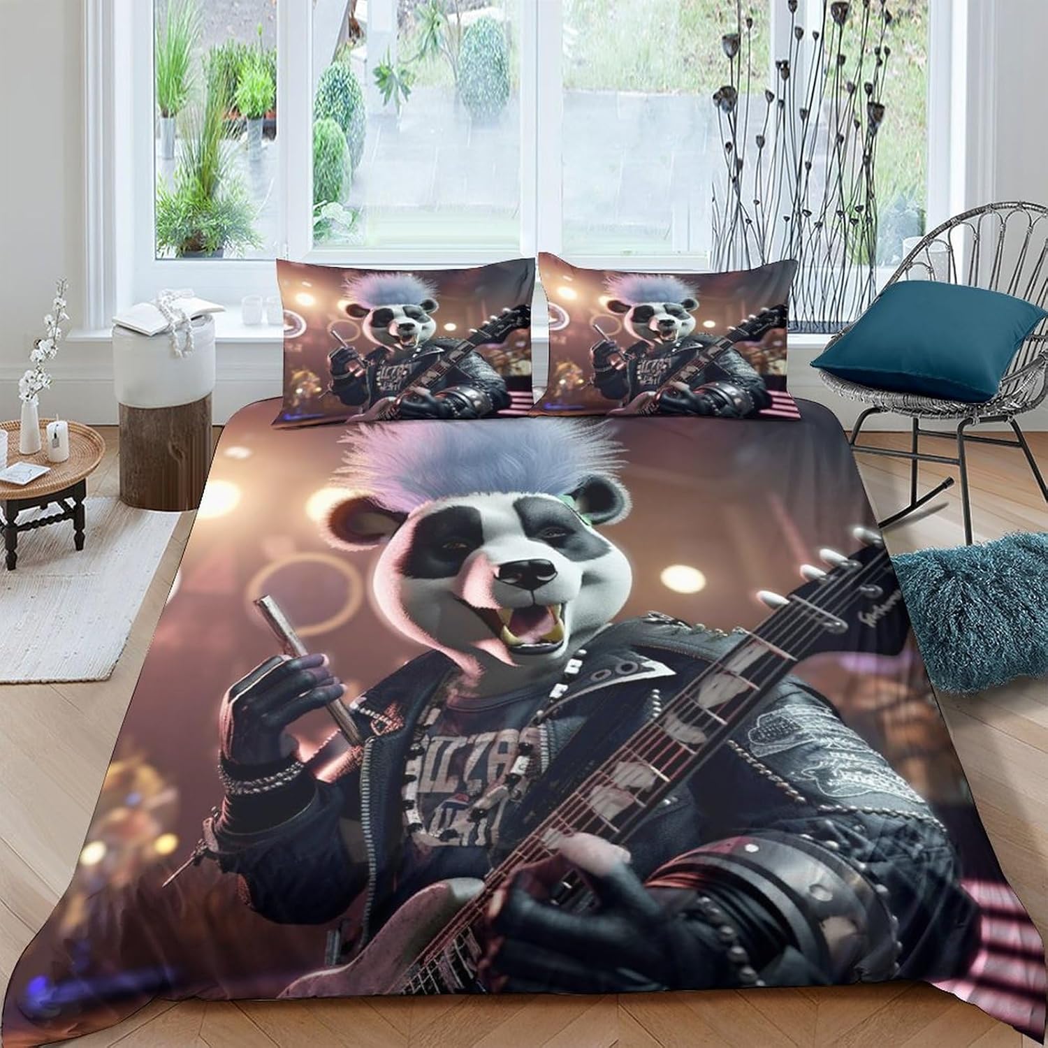 Printed Quilt Cover 3D Print Pillow Cases Bedding Set Soft Easy Care Bedding Quilt Cover Set Quilt Cover Children Room Decor 2 Pillowcases Twin（173x218cm）