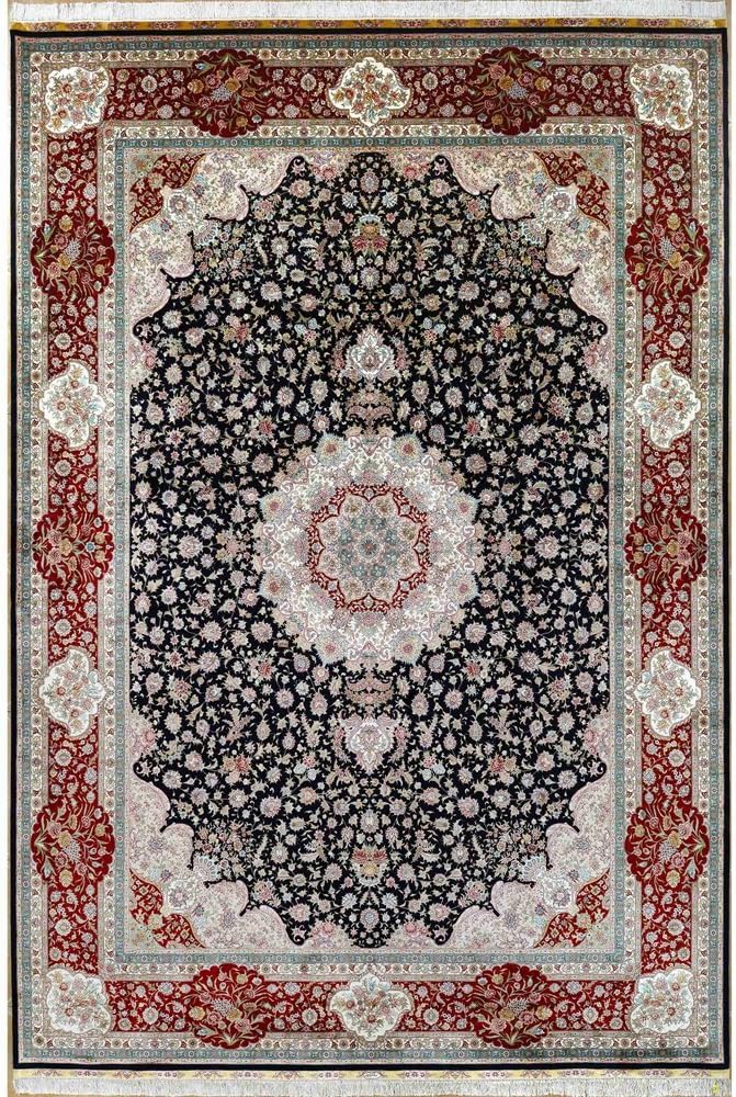 Yilong Carpet 10' x 14' Oriental Hand Knotted Silk Rugs Handmade Persian Living Room Carpet
