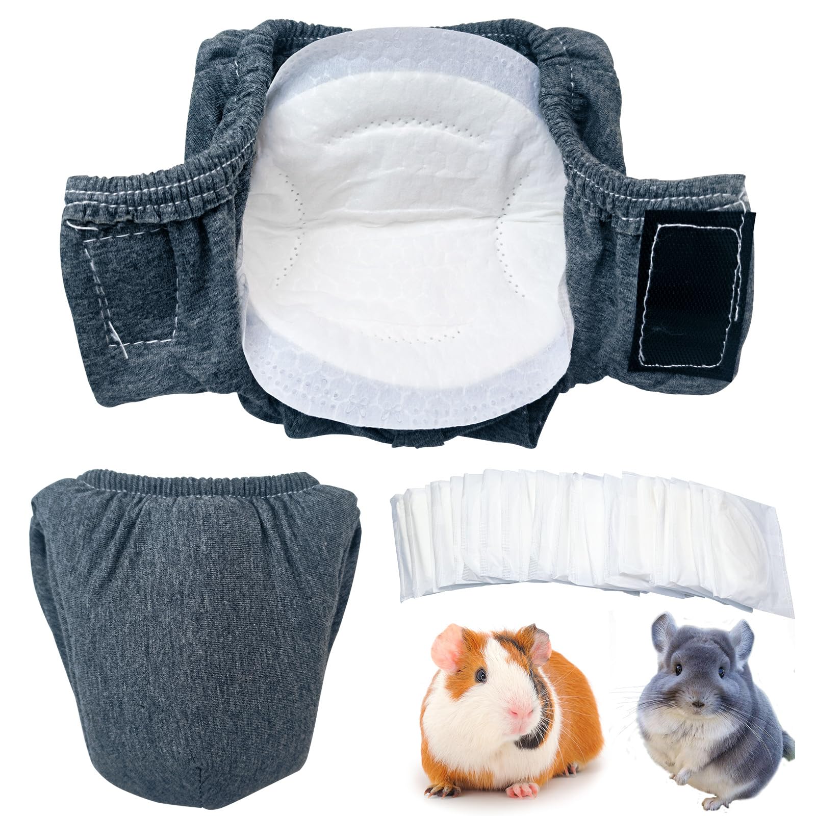 LYML.E1 2 Small Pet Diapers, Reusable Squirrel Diapers, Washable, Specially Designed for Pet Squirrel Use — image 1