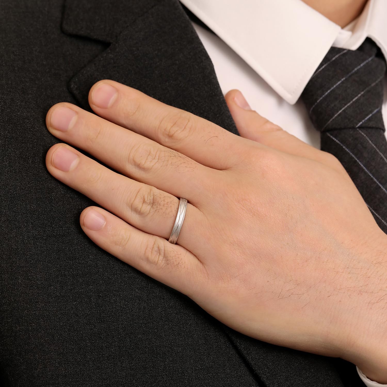 Meissa Anillos Promesa Alianzas de Plata Pareja Solitario Plata de ley 925 Mujer Ajustable Anillo de Compromiso Boda para Pareja Novios Regalo de San Valentín Aniversario (Juego de dos anillos)