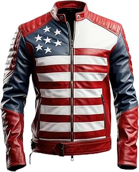 The Next Mens Inspired by American Flag Casual Motorcycle