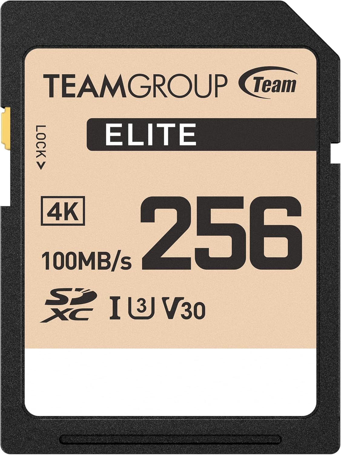 TEAMGROUP Elite 256GB UHS-I U3 V30 UHD Read Speed up to 100MB/s SDXC High Speed 4K Memory Card Compatible with Canon Sony Nikon Panasonic FUJIFILM Digital Camera TESDXC256GIV3069
