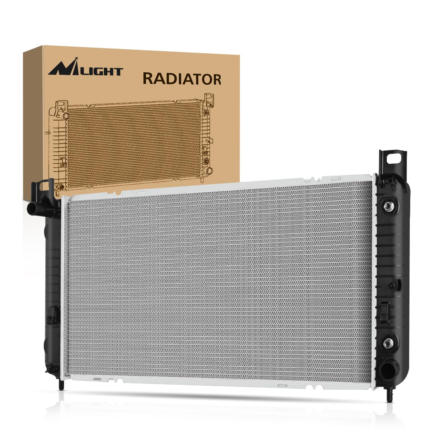 Nilight 34" Radiator for Chevrolet Silverado 1500 1999-2013, GMC Sierra 1500 2003-2013, Tahoe/Suburban Yukon XL 1500 2000-2014, without Engine Oil