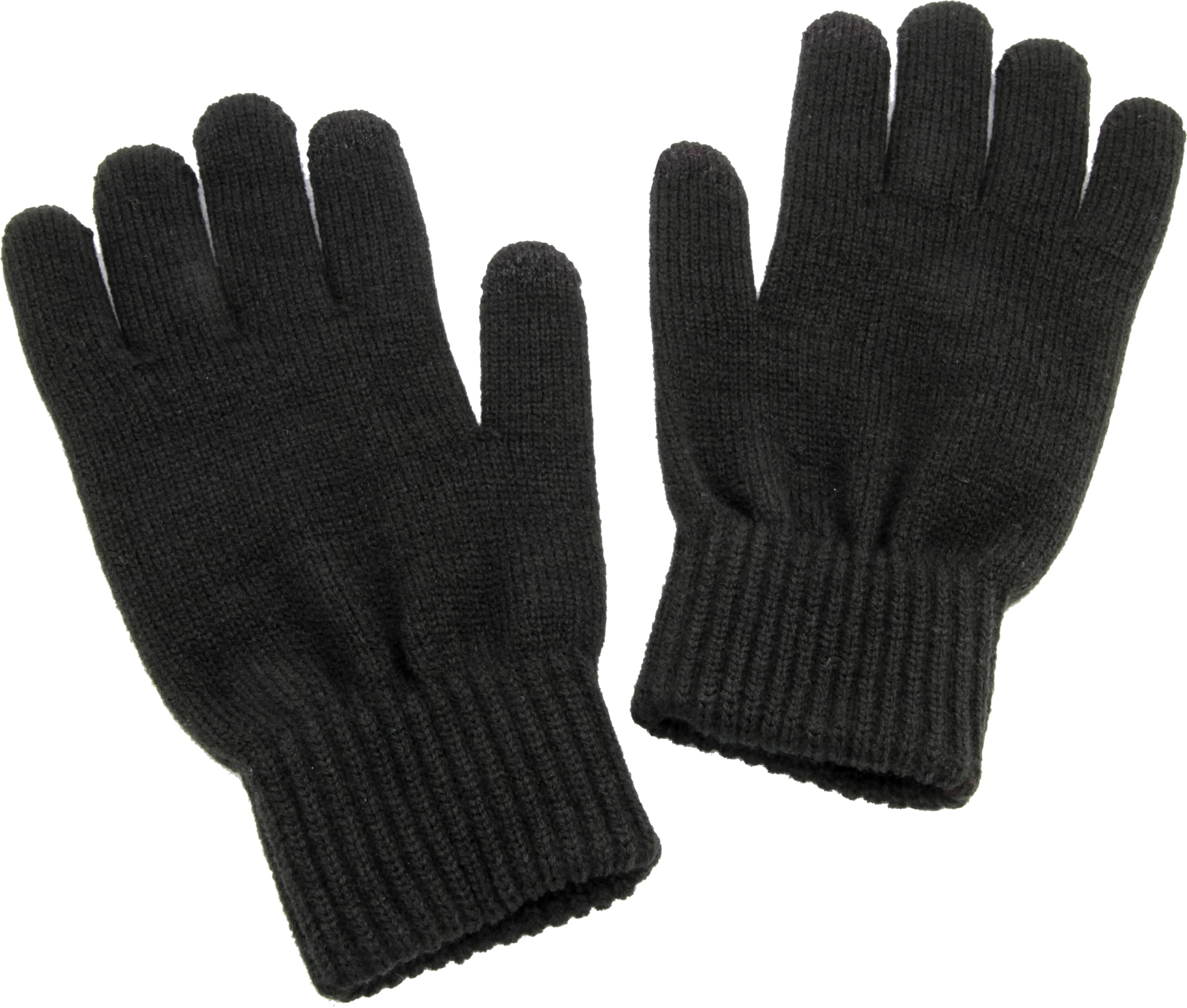 AS Roma ASR LEATHER PATCH KNITTED GLOVES - BLACK