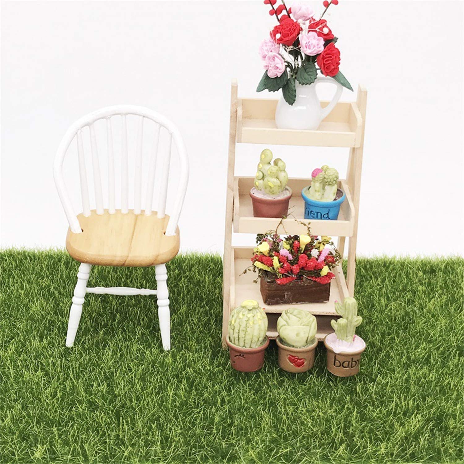 Mini Erba Artificiale,Miniature Erba Decorazione,Erba Artificiale in Miniatura,15x15 cm Tappeto in Erba Sintetica Giardino,Miniatura Ornamento Giardino Casa delle Bambole Fai da Te Erba Fata,6 Pezzi