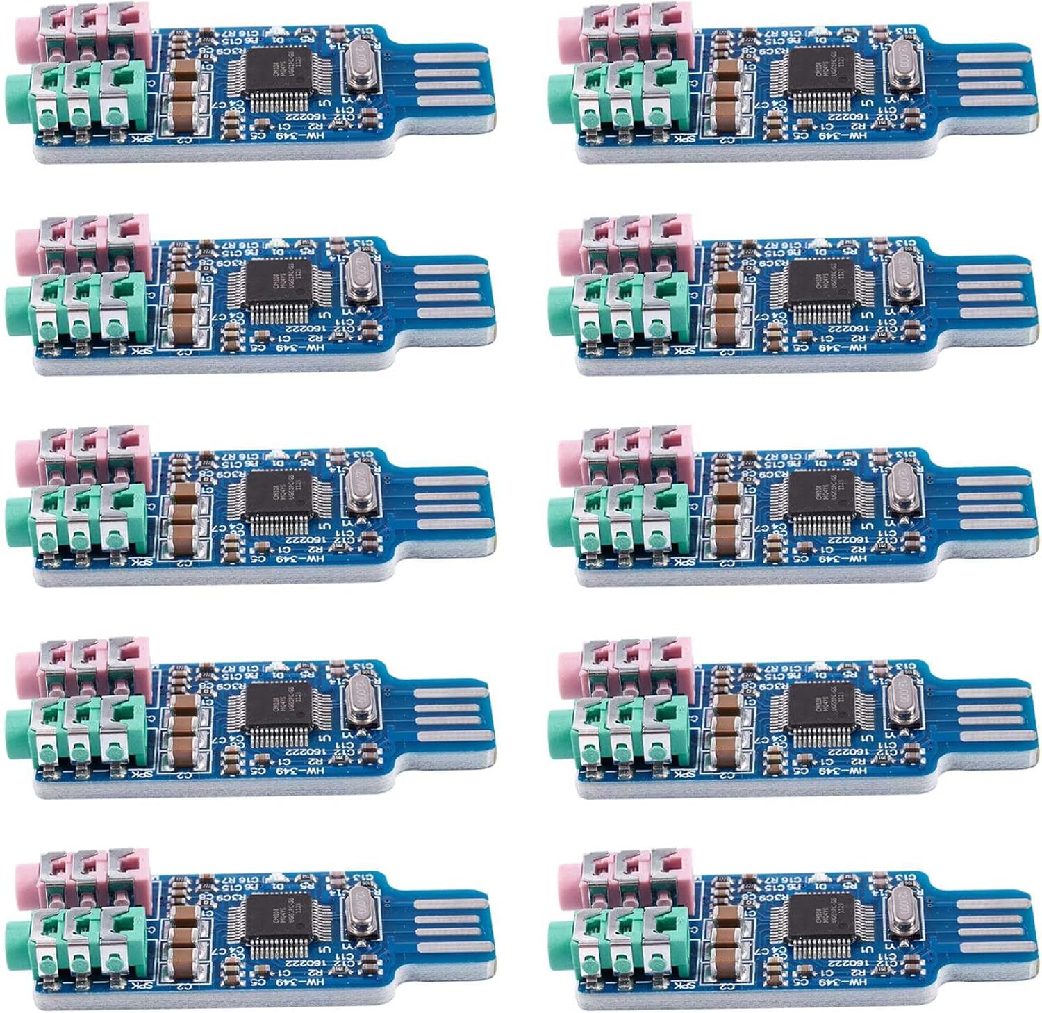 10X Free Driver USB Sound Card CM108 USB Sound Card Chip