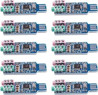 10 tarjetas de sonido USB CM108 con chip de tarjeta de sonido USB, color azul