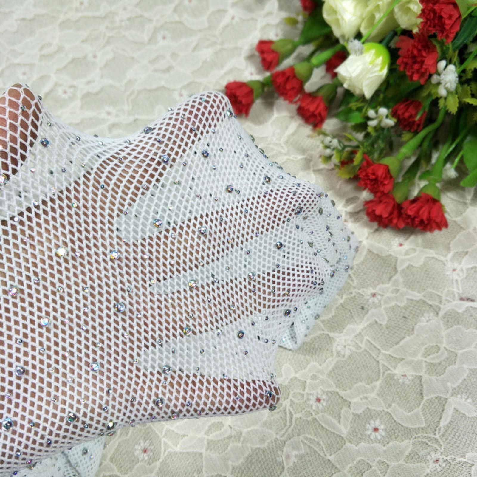 Calze Sexy Calze Sexy da Donna Collant con Strass Collant a Rete Collant Taglie Forti Calze (Nero A)